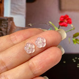 Bespoke Icy Jadeite Maehwa Earring Stud No: 180893