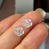 Bespoke Icy Jadeite Maehwa Earring Stud No: 180893