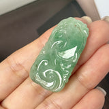 A-Grade Green Jadeite Ruyi Pendant No. 170902