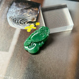 SOLD OUT: A-Grade Green Jadeite Ruyi Pendant No. 170967