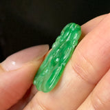 A-Grade Green Jadeite Dragon Ruyi Pendant No. 172715