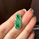 A-Grade Green Jadeite Ruyi Pendant No. 172717