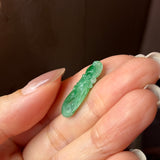 A-Grade Green Jadeite Ruyi Pendant No. 172717