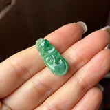 A-Grade Green Jadeite Ruyi Pendant No. 172717