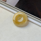 A-Grade Natural Yellow & White Jadeite Donut No.172760