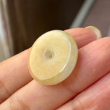 A-Grade Natural Yellow & White Jadeite Donut No.172760