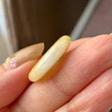 A-Grade Natural Yellow & White Jadeite Donut No.172760
