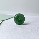 A-Grade Natural Green Jadeite Donut Pendant No.171212