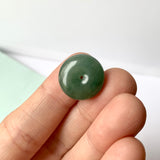 A-Grade Natural Green Jadeite Donut Pendant No.171212