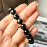 10mm A-Grade Natural Omphacite Jadeite Beaded Bracelet (Faceted) No.190457