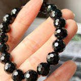 10mm A-Grade Natural Omphacite Jadeite Beaded Bracelet (Faceted) No.190457