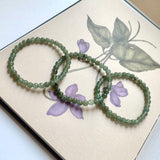 5mm A-Grade Natural Dark Green Jadeite Beaded Bracelet No.190154A