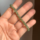 5.2mm A-Grade Natural Dark Green Jadeite Beaded Bracelet No.190149