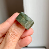 17.2mm A-Grade Natural Dark Green Jadeite Archer Ring Band No. 161931