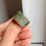 17.2mm A-Grade Natural Dark Green Jadeite Archer Ring Band No. 161931