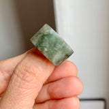 17.2mm A-Grade Natural Dark Green Jadeite Archer Ring Band No. 161931