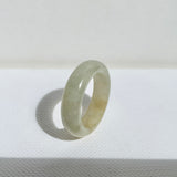 15.9mm A-Grade Natural Light Greenish Yellow Jadeite Ring Band No: 161829