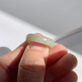 15.9mm A-Grade Natural Light Greenish Yellow Jadeite Ring Band No: 161829