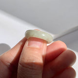 15.9mm A-Grade Natural Light Greenish Yellow Jadeite Ring Band No: 161829