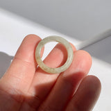 15.9mm A-Grade Natural Light Greenish Yellow Jadeite Ring Band No: 161829