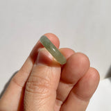 15.4mm A-Grade Natural Yellowish Green Jadeite Ring Band No: 161808