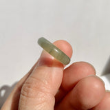 15.4mm A-Grade Natural Yellowish Green Jadeite Ring Band No: 161808