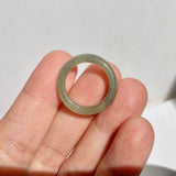 15.4mm A-Grade Natural Yellowish Green Jadeite Ring Band No: 161808