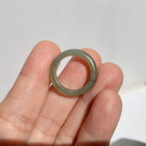 15.4mm A-Grade Natural Yellowish Green Jadeite Ring Band No: 161808