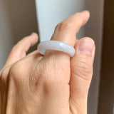 19.4mm A-Grade Natural Lilac Jadeite Ring Band No: 161642