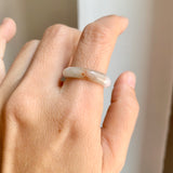 16.9mm A-Grade Natural Tri-Colour Jadeite Ring Band No: 161898