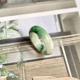 16.9mm A-Grade Natural Imperial Floral Jadeite Ring Band No: 161474