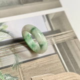 16.9mm A-Grade Natural Imperial Floral Jadeite Ring Band No: 161474