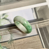 16.9mm A-Grade Natural Imperial Floral Jadeite Ring Band No: 161474