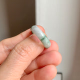 16.9mm A-Grade Natural Imperial Floral Jadeite Ring Band No: 161474