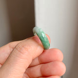 16.9mm A-Grade Natural Imperial Floral Jadeite Ring Band No: 161474