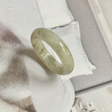 16.9mm A-Grade Natural Light Greenish Yellow Jadeite Ring Band No: 161908