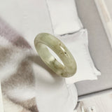16.9mm A-Grade Natural Light Greenish Yellow Jadeite Ring Band No: 161908