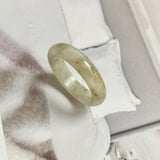16.9mm A-Grade Natural Light Greenish Yellow Jadeite Ring Band No: 161908