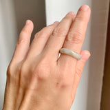16.9mm A-Grade Natural Light Greenish Yellow Jadeite Ring Band No: 161908