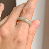 16.9mm A-Grade Natural Light Greenish Yellow Jadeite Ring Band No: 161908