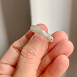 16.9mm A-Grade Natural Light Greenish Yellow Jadeite Ring Band No: 161908