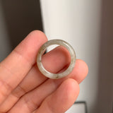 16.9mm A-Grade Natural Light Greenish Yellow Jadeite Ring Band No: 161908