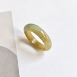 17.1mm A-Grade Natural Yellow Bluish Green Jadeite Ring Band No: 161863