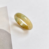 17.1mm A-Grade Natural Yellow Bluish Green Jadeite Ring Band No: 161863