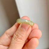 17.1mm A-Grade Natural Yellow Bluish Green Jadeite Ring Band No: 161863