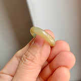 17.1mm A-Grade Natural Yellow Bluish Green Jadeite Ring Band No: 161863