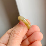 17.1mm A-Grade Natural Yellow Bluish Green Jadeite Ring Band No: 161863