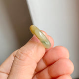 17.1mm A-Grade Natural Yellow Bluish Green Jadeite Ring Band No: 161863