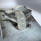 A-Grade White Jadeite Pea Pod Pendant No. 170893