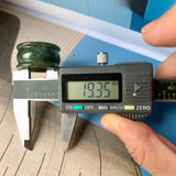 19.3mm A-Grade Natural Dark Green Jadeite Archer Ring Band No.161587